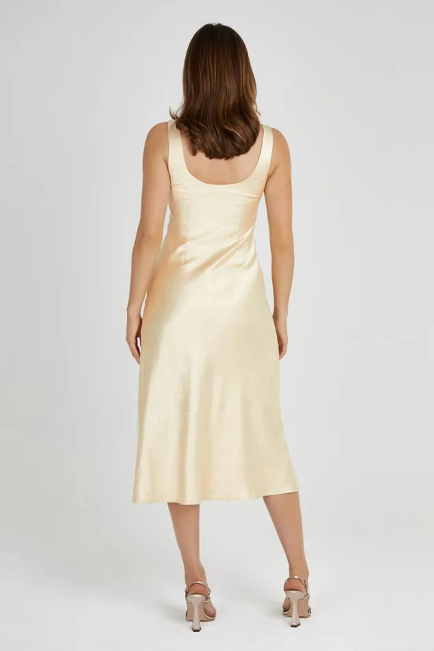Meshki Midi Dresses Women Tamara Satin Iridescent Slip Midi Dress 8211 Gold Gold Meshki Midi Dresses Women Tamara Satin Iridescent Slip Midi Dress 8211 Gold Gold