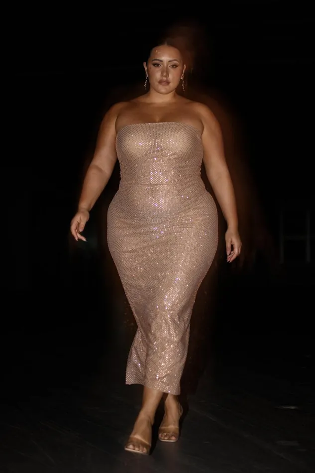 Meshki Midi Dresses Women Waverly Strapless Diamante Midi Dress 8211 Nude Nude Meshki Midi Dresses Women Waverly Strapless Diamante Midi Dress 8211 Nude Nude