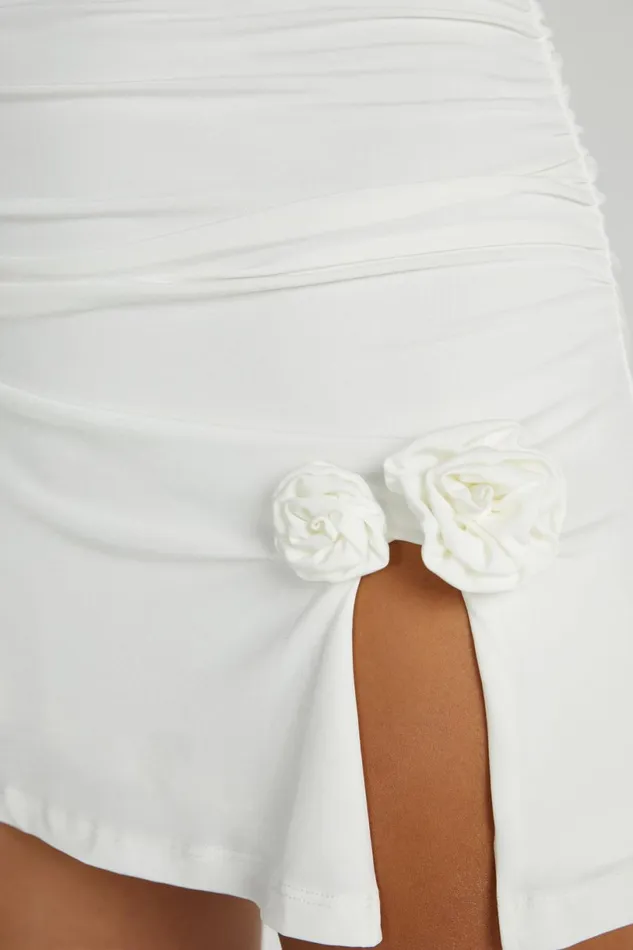 Meshki Mini Dresses Women Adeline Rose Halter Mini Dress 8211 White White