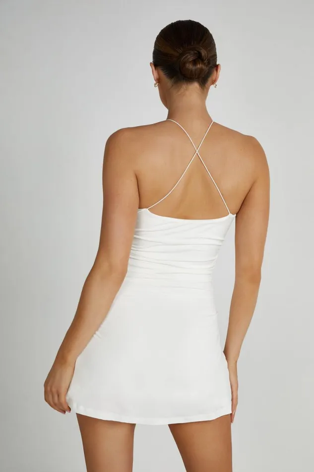 Meshki Mini Dresses Women Adeline Rose Halter Mini Dress 8211 White White
