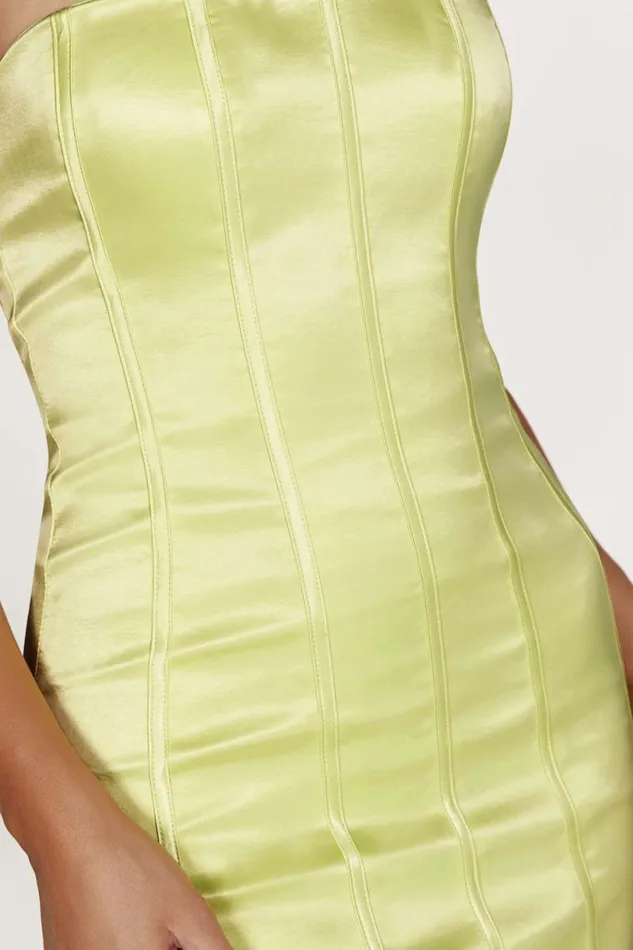 Meshki Mini Dresses Women Amaya Lace Up Corset Mini Dress 8211 Lemon Lemon Meshki Mini Dresses Women Amaya Lace Up Corset Mini Dress 8211 Lemon Lemon
