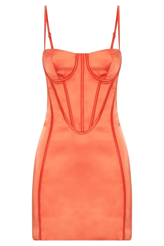 Meshki Mini Dresses Women Bridget Corset Mini Dress 8211 Coral Coral Meshki Mini Dresses Women Bridget Corset Mini Dress 8211 Coral Coral