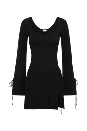 Meshki Mini Dresses Women Britney Long Sleeve Knit Mini Dress 8211 Black Black