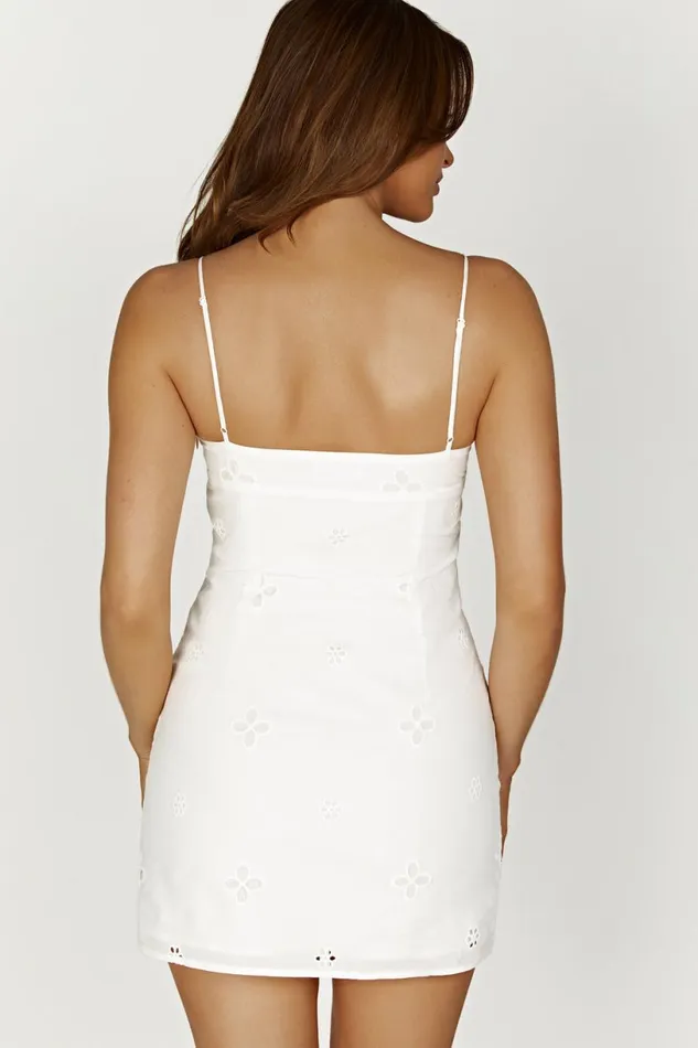 Meshki Mini Dresses Women Bronwyn Broderie Mini Dress 8211 White White