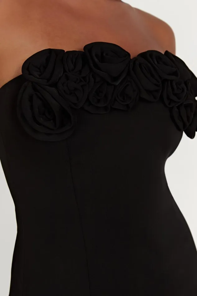 Meshki Mini Dresses Women Brooks Rose Mini Dress 8211 Black Black