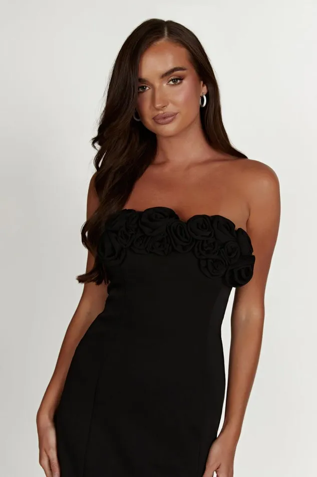 Meshki Mini Dresses Women Brooks Rose Mini Dress 8211 Black Black