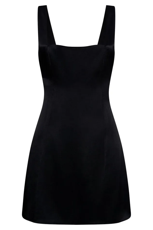 Meshki Mini Dresses Women Carina Tie Back Mini Slip Dress 8211 Black Black