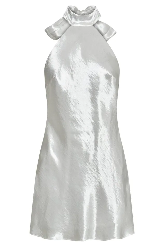 Meshki Mini Dresses Women Cartia Bow Halter Mini Dress 8211 White White