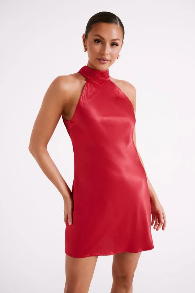 Meshki Mini Dresses Women Claire A Line Mini Dress 8211 Red Red