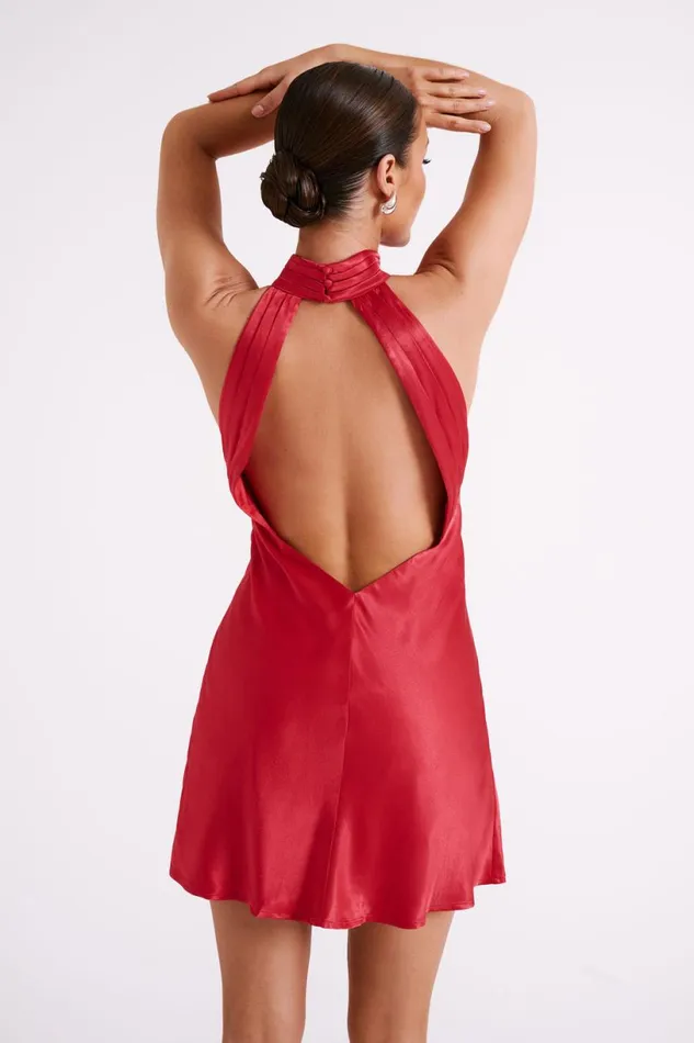 Meshki Mini Dresses Women Claire A Line Mini Dress 8211 Red Red