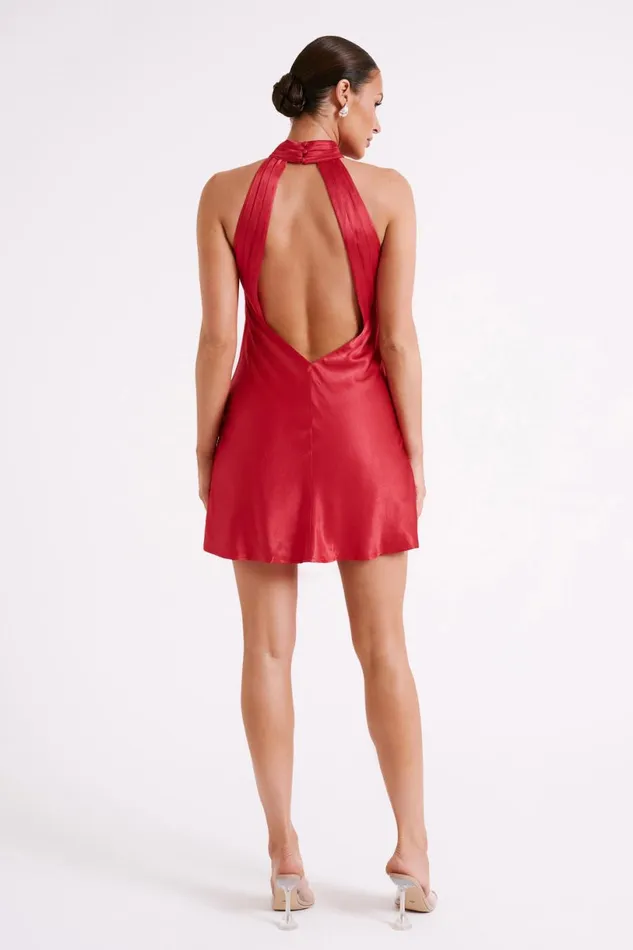 Meshki Mini Dresses Women Claire A Line Mini Dress 8211 Red Red