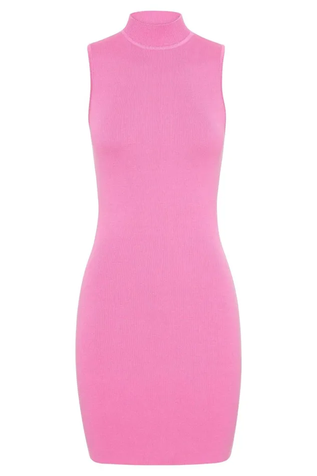 Meshki Mini Dresses Women Delia Sleeveless Knit Mini Dress 8211 Bubblegum Pink Bubblegumpink Meshki Mini Dresses Women Delia Sleeveless Knit Mini Dress 8211 Bubblegum Pink Bubblegumpink