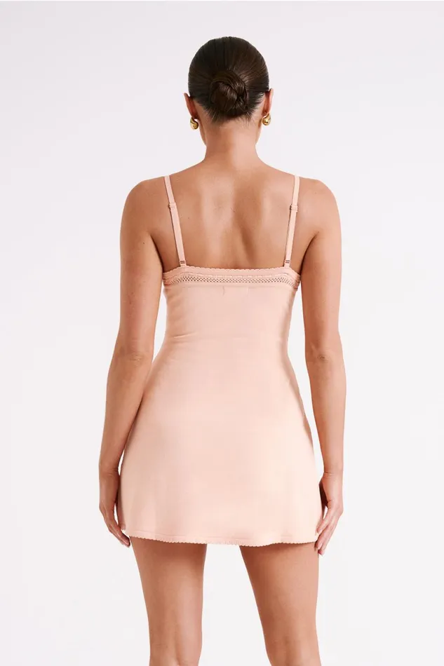 Meshki Mini Dresses Women Ellis Pointelle Knit Mini Dress 8211 Apricot Apricot