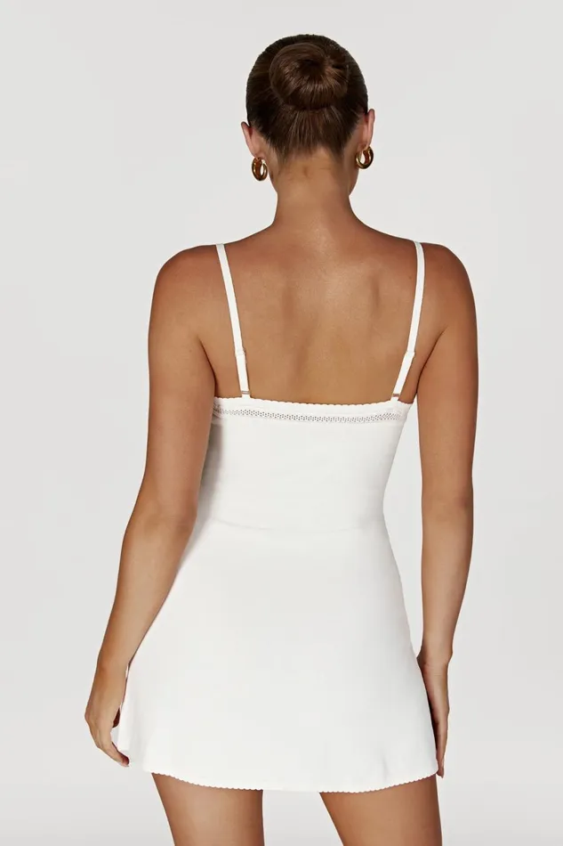 Meshki Mini Dresses Women Ellis Pointelle Knit Mini Dress 8211 White White