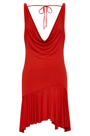 Meshki Mini Dresses Women Floriana Ruffle Mini Dress 8211 Vermilion Red Vermilionred