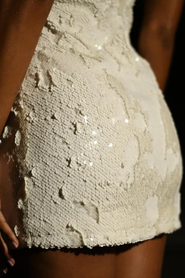 Meshki Mini Dresses Women Jayne Sequin Halter Mini Dress 8211 White White