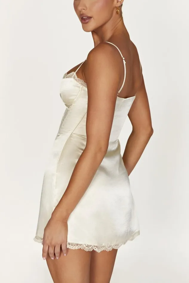 Meshki Mini Dresses Women Kalila Corset Mini Dress 8211 Ivory Ivory