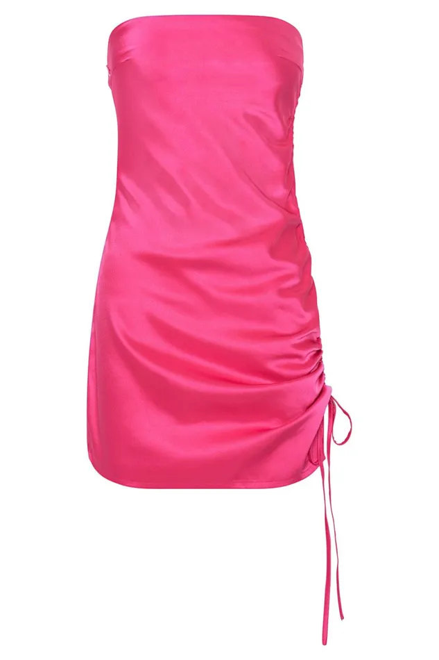 Meshki Mini Dresses Women Katia Strapless Ruched Side Mini Dress 8211 Fuchsia Fuchsia Meshki Mini Dresses Women Katia Strapless Ruched Side Mini Dress 8211 Fuchsia Fuchsia