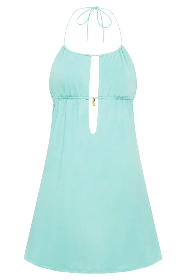 Meshki Mini Dresses Women Kehlani Halter Mini Dress 8211 Mint Mint Meshki Mini Dresses Women Kehlani Halter Mini Dress 8211 Mint Mint