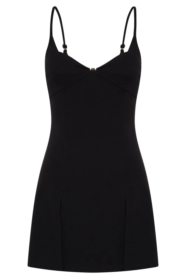 Meshki Mini Dresses Women Lex Two Tone Mini Dress 8211 Black Black