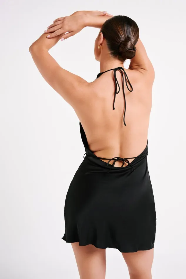 Meshki Mini Dresses Women Lorena Halter Mini Dress 8211 Black Black Meshki Mini Dresses Women Lorena Halter Mini Dress 8211 Black Black