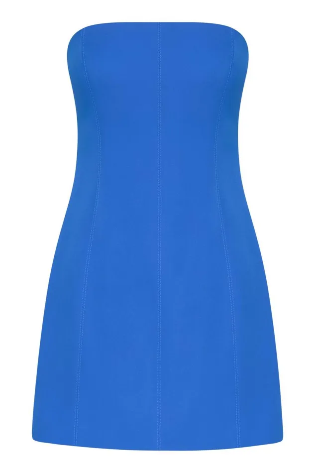 Meshki Mini Dresses Women Maci Crepe Mini Dress 8211 Cobalt Blue Cobaltblue