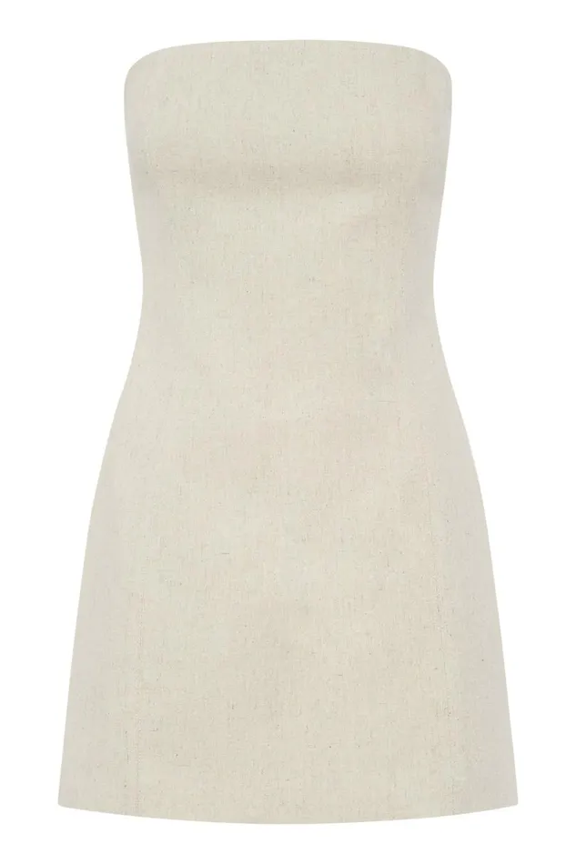 Meshki Mini Dresses Women Maci Linen Mini Dress 8211 Natural Natural