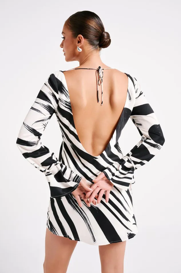 Meshki Mini Dresses Women Marta Printed Satin Mini Dress 8211 Abstract Print Abstract Print Meshki Mini Dresses Women Marta Printed Satin Mini Dress 8211 Abstract Print Abstract Print