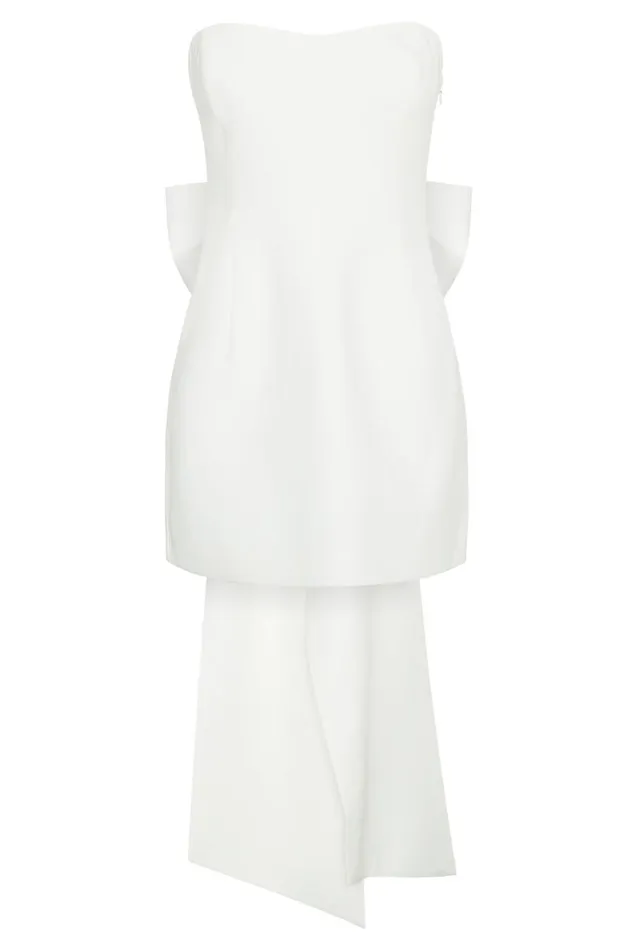 Meshki Mini Dresses Women Meredith Strapless Bow Mini Dress 8211 White White