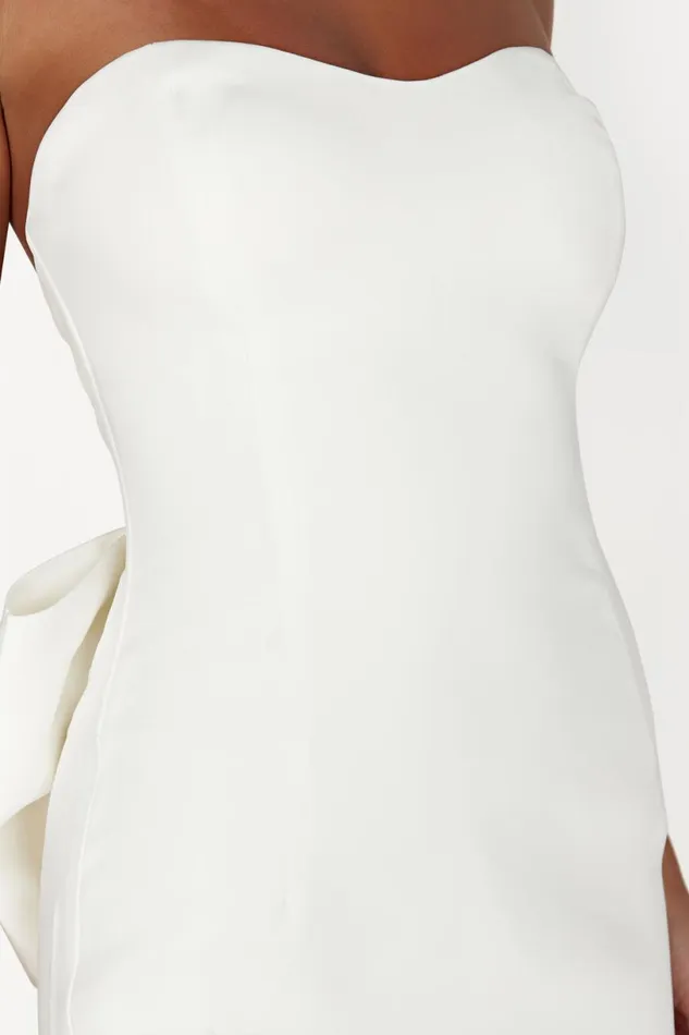 Meshki Mini Dresses Women Meredith Strapless Bow Mini Dress 8211 White White
