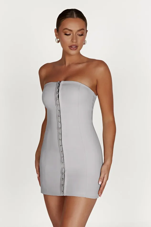Meshki Mini Dresses Women Ornella Hook And Eye Mini Dress 8211 Grey Grey