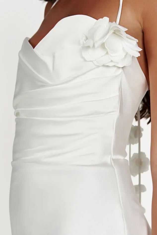 Meshki Mini Dresses Women Otillie Rose Halter Mini Dress 8211 White White