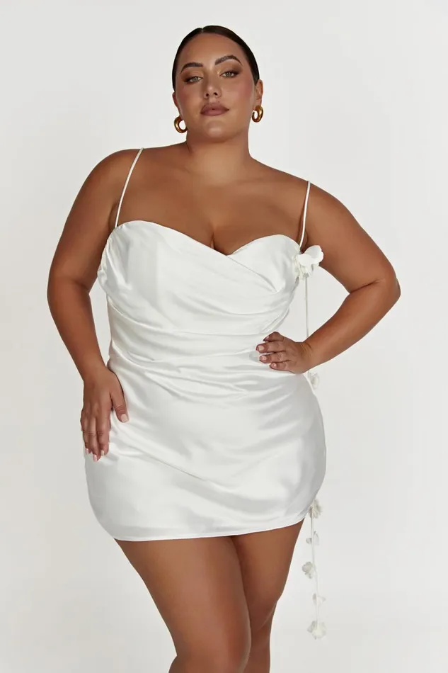 Meshki Mini Dresses Women Otillie Rose Halter Mini Dress 8211 White White