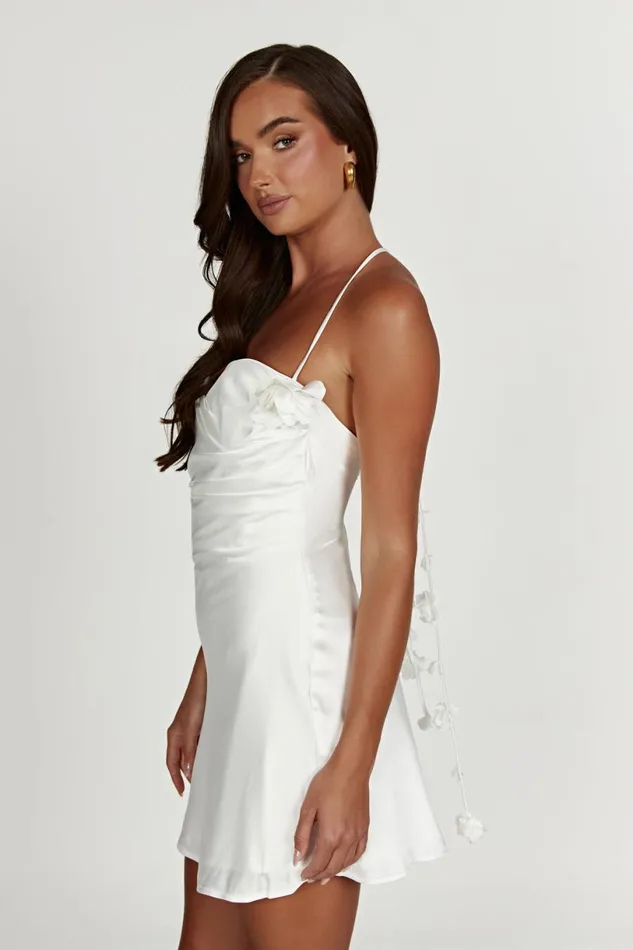 Meshki Mini Dresses Women Otillie Rose Halter Mini Dress 8211 White White