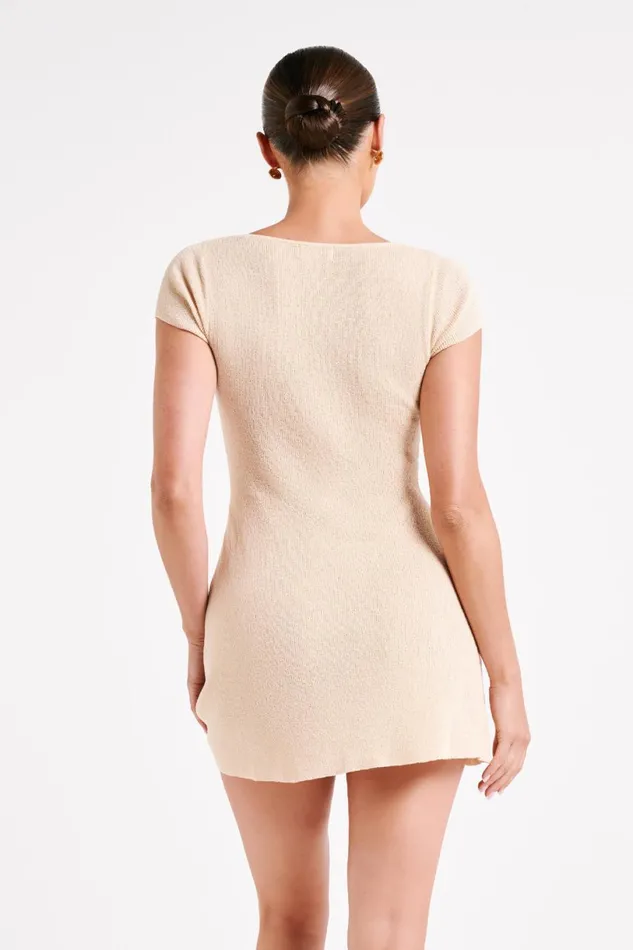 Meshki Mini Dresses Women Paula Buttoned Knit Mini Dress 8211 Wheat Wheat Meshki Mini Dresses Women Paula Buttoned Knit Mini Dress 8211 Wheat Wheat