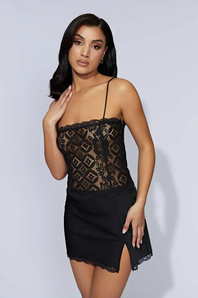 Meshki Mini Dresses Women Quincy Lace Mini Dress 8211 Black Black Meshki Mini Dresses Women Quincy Lace Mini Dress 8211 Black Black