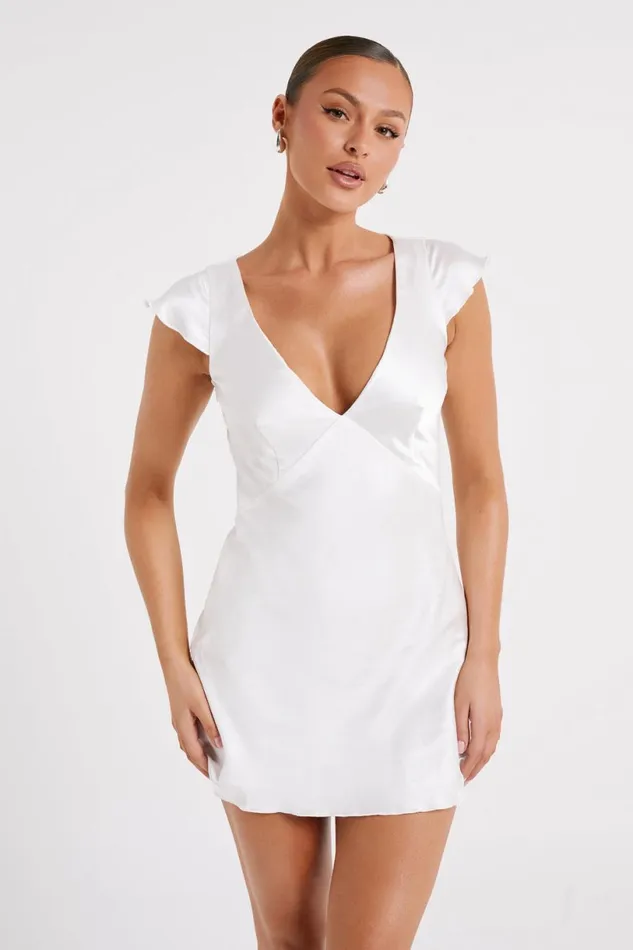 Meshki Mini Dresses Women Tessa Mini Dress 8211 Ivory Ivory