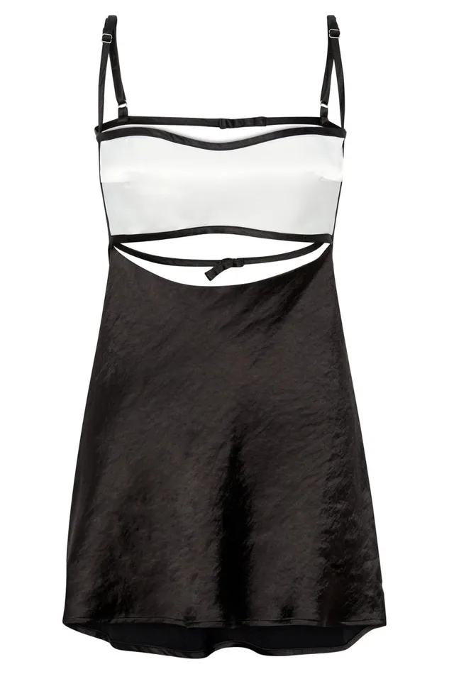 Meshki Mini Dresses Women Veda Two Tone Mini Dress 8211 Black Black