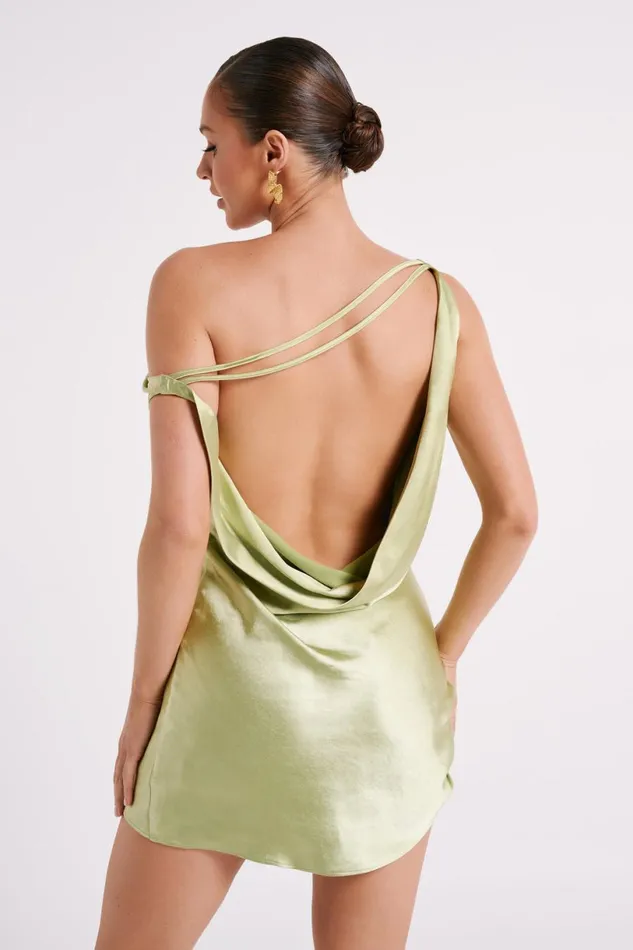 Meshki Mini Dresses Women Yvette Off Shoulder Mini Dress 8211 Pistachio Pistachio