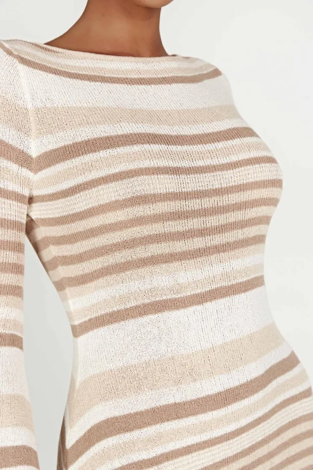 Meshki Mini Dresses Women Zahra Long Sleeve Open Back Mini Knit Dress 8211 Cream Cream Meshki Mini Dresses Women Zahra Long Sleeve Open Back Mini Knit Dress 8211 Cream Cream
