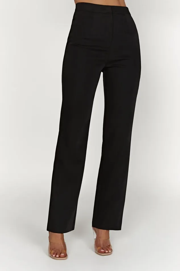 Meshki Pants Women Allanah Straight Leg Pant 8211 Black Black