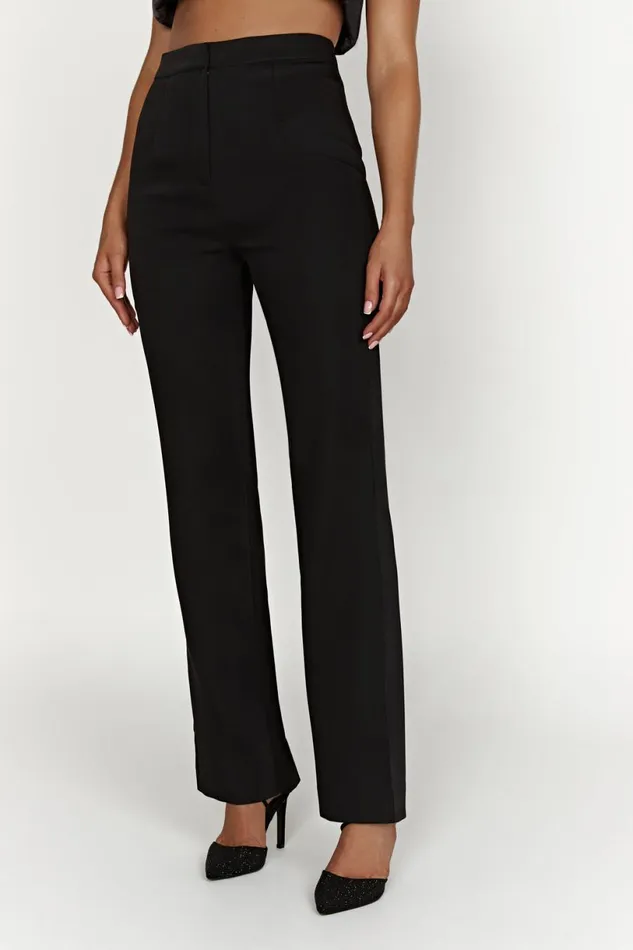 Meshki Pants Women Allanah Straight Leg Pant 8211 Black Black