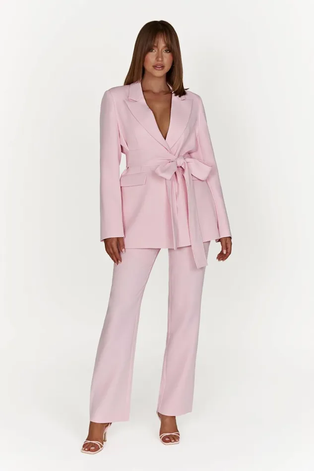 Meshki Pants Women Allanah Straight Leg Pant 8211 Blush Pink Blushpink