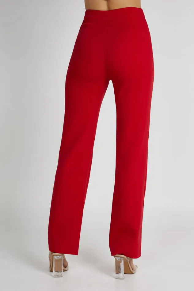 Meshki Pants Women Allanah Straight Leg Pant 8211 Red Red