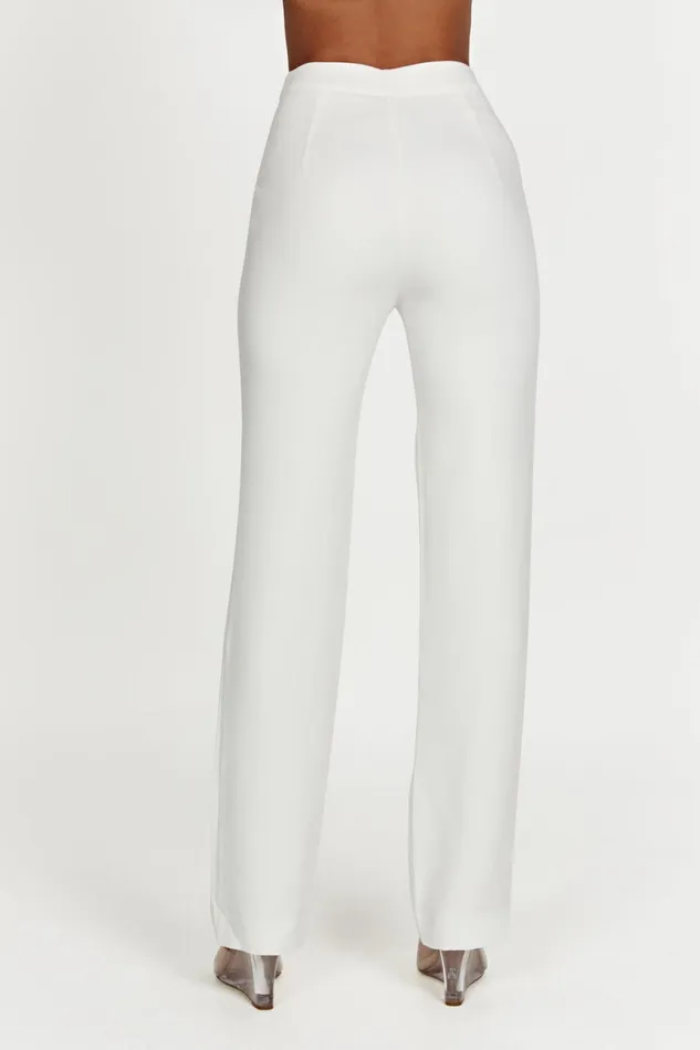Meshki Pants Women Allanah Straight Leg Pant 8211 White White