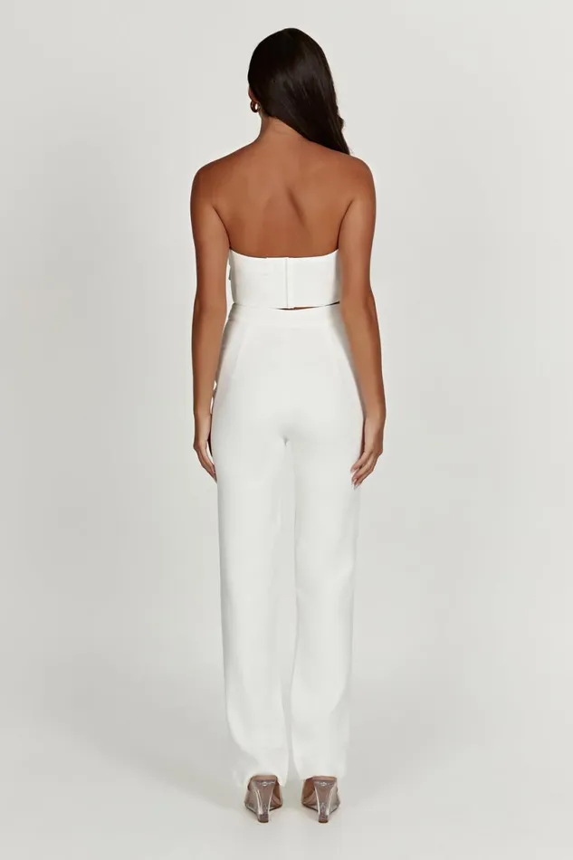 Meshki Pants Women Allanah Straight Leg Pant 8211 White White