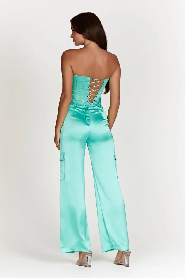 Meshki Pants Women Amaya Satin Cargo Pant 8211 Mint Mint Meshki Pants Women Amaya Satin Cargo Pant 8211 Mint Mint