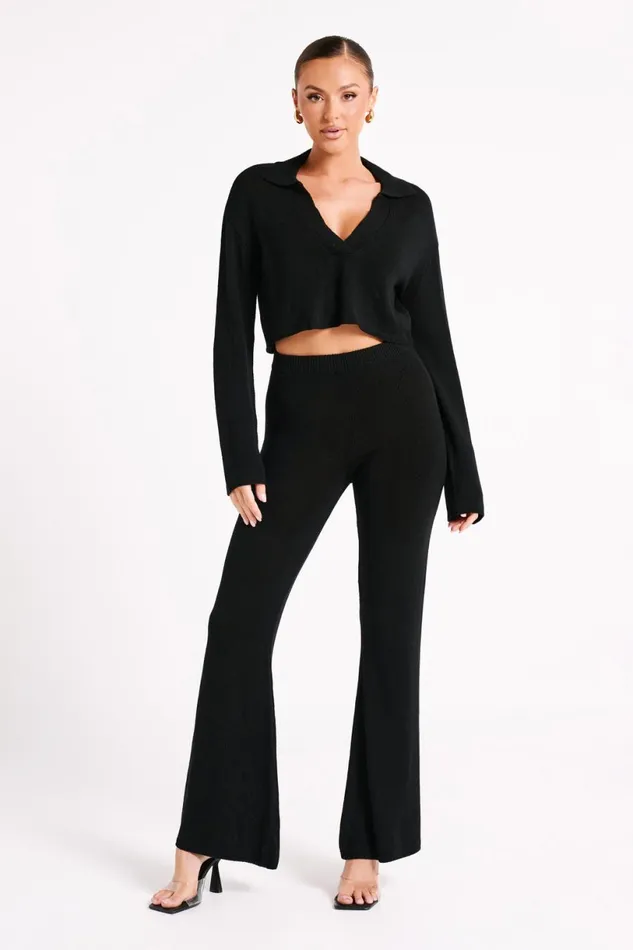 Meshki Pants Women Carlota Knit Pants 8211 Black Black