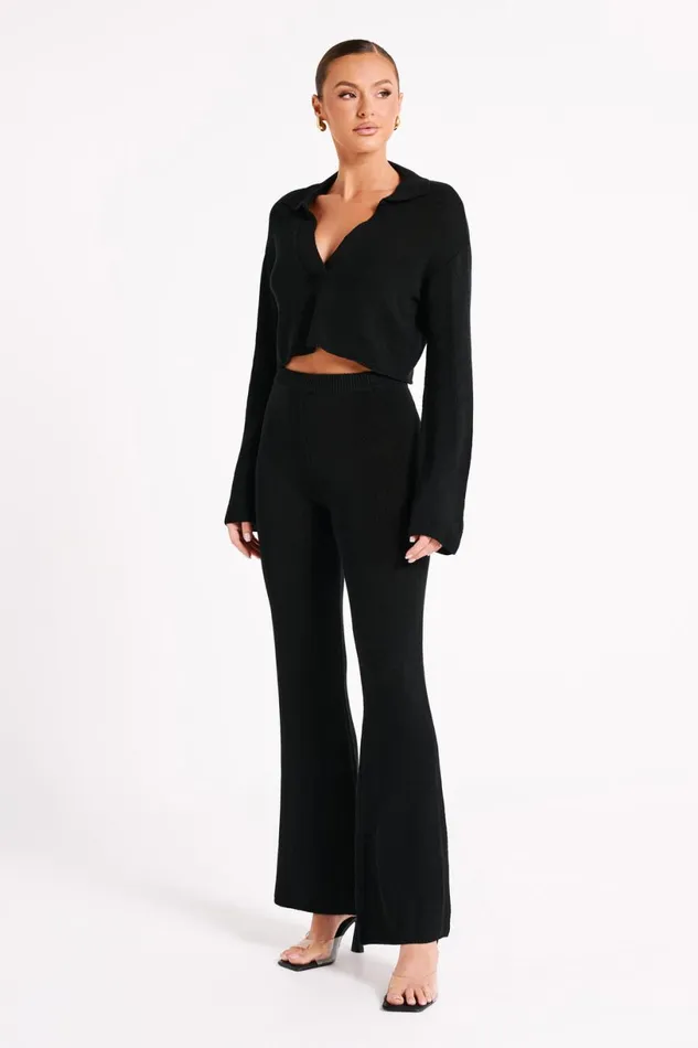 Meshki Pants Women Carlota Knit Pants 8211 Black Black