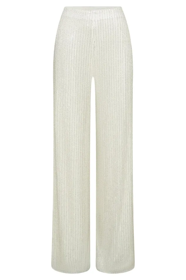 Meshki Pants Women Diaz Sequin Pants 8211 White White